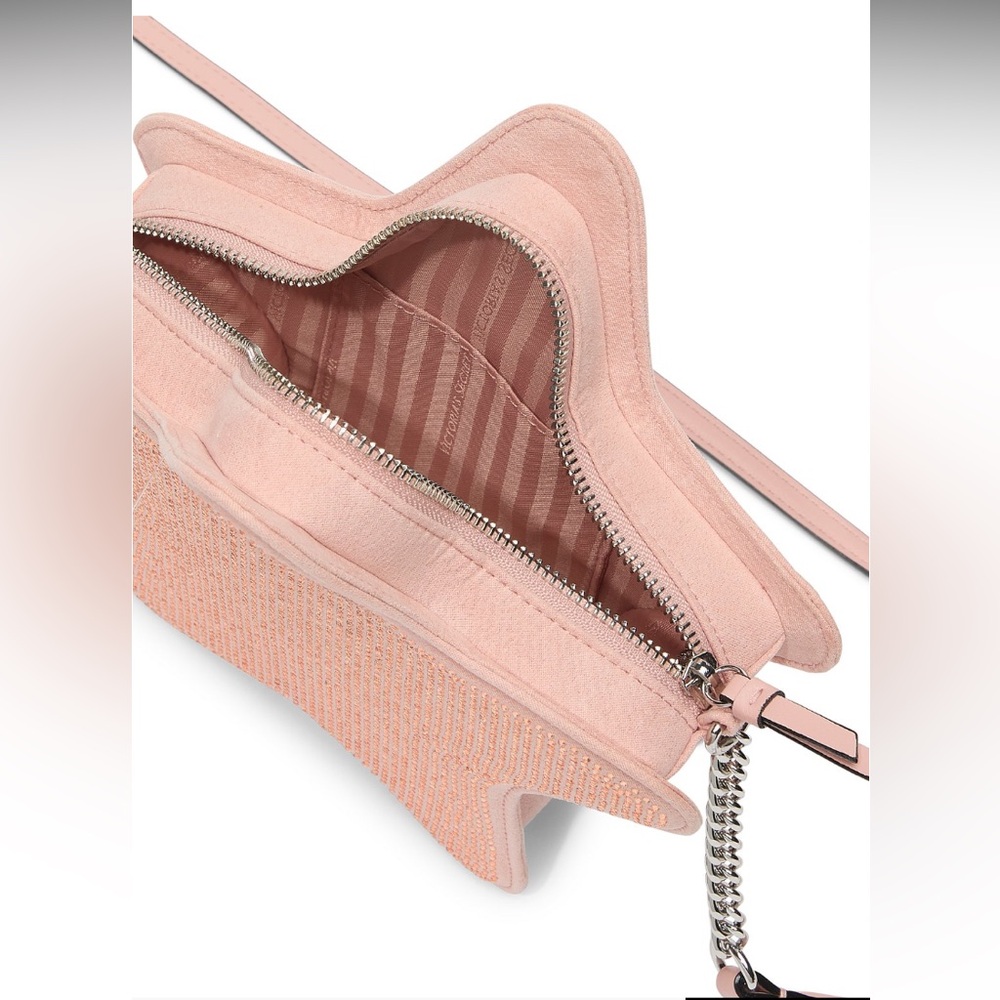 Victoria’s Secret Star Crossbody Bag Rose Gold Rhinestone - Picture 3 of 5